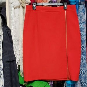 Red business skirt